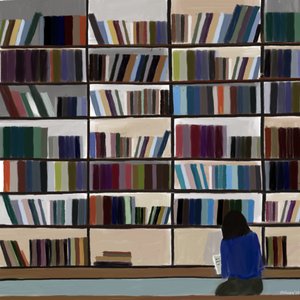 Csendes olvasás a könyvtárban alkotó: Osheensgallery