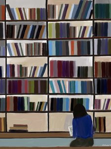 Csendes olvasás a könyvtárban alkotó: Osheensgallery