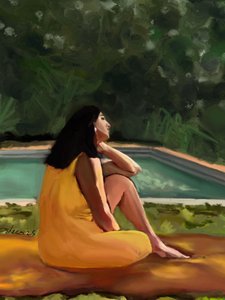Nyugalom sárga ruhában alkotó: Osheensgallery
