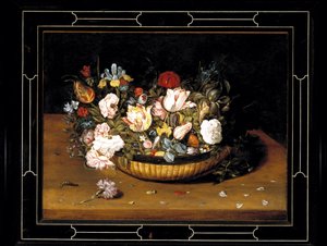 Virágkosár, c.1615 (olaj, panel) alkotó: Osias the Elder Beert