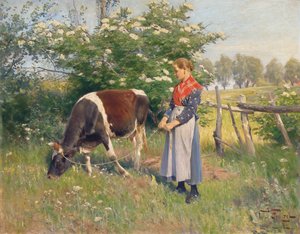A tejeslány, 1892 alkotó: Oskar Frenzel