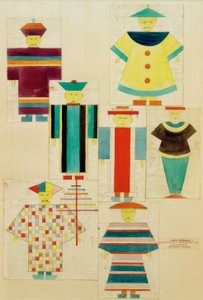 7 db csalogány figura alkotó: Oskar Schlemmer