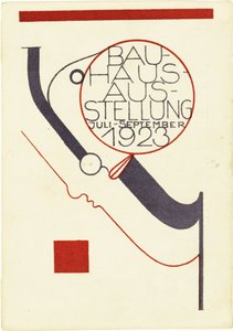 Bauhaus kiállítás. Képeslap, 1923.