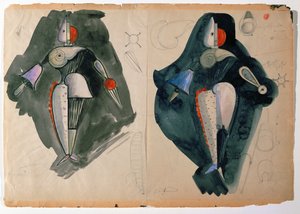 A triádi balett (vázlat) alkotó: Oskar Schlemmer
