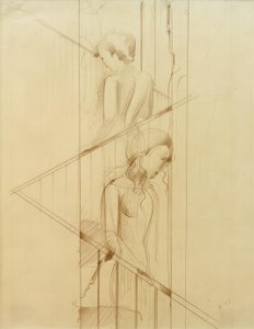 Lépcsőházi jelenet alkotó: Oskar Schlemmer
