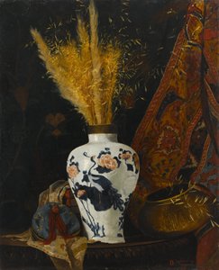 Virágok fehér vázában, Virágok fehér vázában alkotó: Osman Hamdi Bey