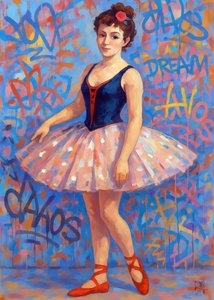 Utcai művészet: balerina