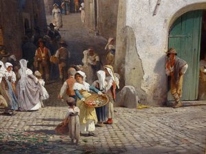 Német: Fest in Genazzano
Galíciai: Fesztivál Genazzanóban
Francia: Une fête à Genazzano
Cseh: Slavnost v Genazzanu
Dán: Egy buli Genazzanóban alkotó: Oswald Achenbach