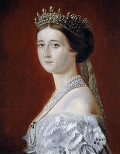 Eugenie de Montijo (1826-1920), francia császárnő portréja, Oswald Brierly másolata (olaj, vászon)