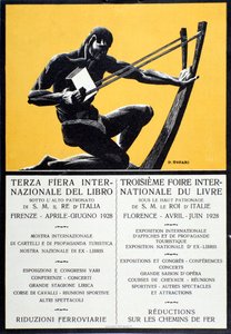 A firenzei könyvvásár reklámplakátja, 1928. április alkotó: Oswaldo (after) Tofani