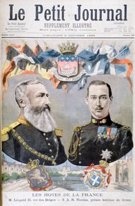 II. Lipót belga király és Miklós görög és dán herceg, 1895. alkotó: Oswaldo Tofani