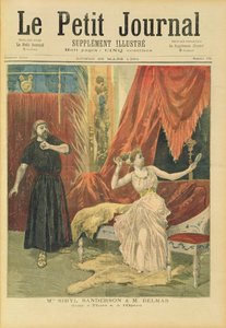 Mademoiselle Sibyl Sanderson (1865-1903) és Monsieur Jean Francois Delmas (1861-1933) Jules Massenet (1841-1912) "Thais" című művében a "Le Petit Journal"-ból, 1894. március 26.