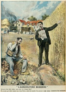 Modern mezőgazdaság 1897-ben (metszet) alkotó: Oswaldo Tofani