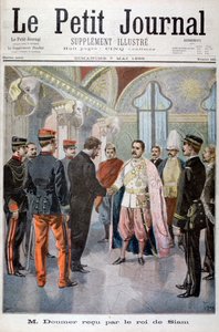 Paul Doumer, Indokína főkormányzója, Sziám királya fogadta Bangkokban, 1899.