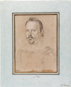 I. Gonzague Vince, Mantua hercegének portréja (Vincenzo I Gonzaga, Mantua hercege) (1562-1612) Ottavio Leoni rajza (1578-1630) Genes, Musei di Strada Nuova, inv 2440