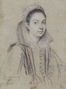 Hölgy portréja (ceruza papíron) alkotó: Ottavio Mario Leoni