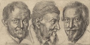 Három portré, amelyek valószínűleg Camillo Grafficot, Ercole Pedemonte-t és Antonit ábrázolják..., kb. 1620-30. alkotó: Ottavio Mario Leoni