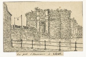 Amercoeurpoort te Luik Az Amercoeur-kapu Liège-ben (cím a tárgyon) alkotó: Otto Baron Howen