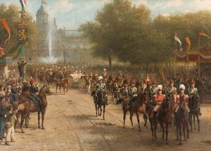 A Frederiksplein, Amszterdam, Wilhelmina királynő belépésekor, 1898. szeptember 5.