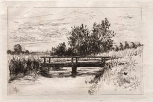 Híd, Schleissheim, 1879. alkotó: Otto H. Bacher
