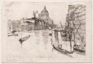 A Grand Canal bejárata, 1880. alkotó: Otto H. Bacher