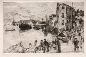Velencei rézkarcok: Castello Quarters, Riva, XIX.