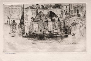 Velencei rézkarcok: Pozzo San Vio, 1882. alkotó: Otto H. Bacher