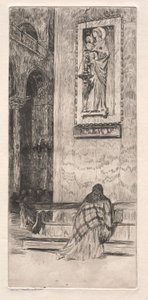 Velencei rézkarcok: Szent Márk, 19. század. alkotó: Otto H. Bacher