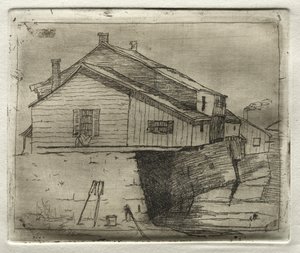 Ház víz felett, 1878. alkotó: Otto H. Bacher