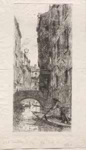Ponte del Pistor, Velence, 1880. alkotó: Otto H. Bacher