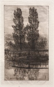Nyárfák, Királyi Kert, Schleissheim, 1879. alkotó: Otto H. Bacher