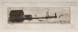 West Pier, Cleveland, 1878. alkotó: Otto H. Bacher