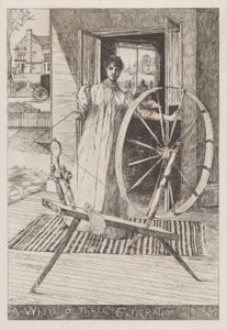 A forgó keréknél, c. 1884.