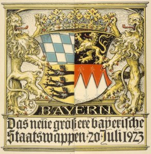Az új nagyobb bajor nemzeti címer, 1923. július 20