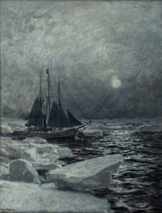 Keret a Jeges-tengeren (olaj, vászon) alkotó: Otto Ludvig Sinding