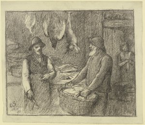 A vadhúskereskedőnél alkotó: Otto Scholderer