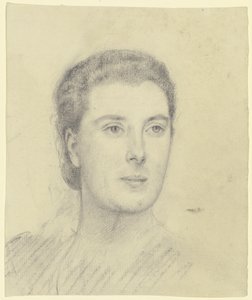 Egy hölgy portréja (Margret Freebody?) alkotó: Otto Scholderer