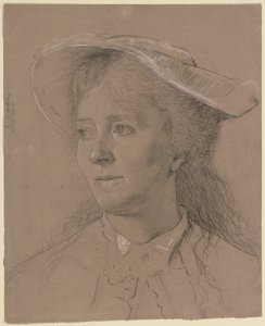 Luise Scholderer portréja alkotó: Otto Scholderer