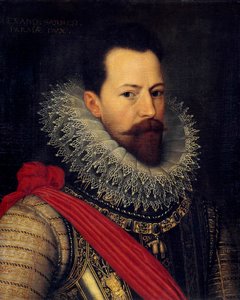 A condottiere Alexander (Alessandro) Farnese, Párma hercegének, Hollandia kormányzójának (1545-1592) portréja Octavius ​​Van Veen (vagy Vaenius vagy Venius) festménye (1556-1629) 1585 körül V. 0,58 X 0,48 m Brüsszel, Királyi Szépművészeti Múzeum