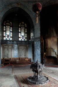 Építészet, oszmán művészet: Topkapi palota (Topkapi Saray) az oszmán szultán fő és hivatalos városi rezidenciája 1465 és 1853 között. 1475-1478 között épült palota. Törökország Isztambul. alkotó: Ottoman School