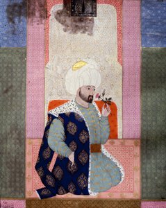 Oszmán Birodalom: „” Mehmet oszmán szultán (vagy Mehmed vagy Mohammed) Celebi I (1389-1421) portréja”” Miniatűr a kéziratból (Ms. 1973, folio 62a) „” Zubdat al Tawarikh” (Zubdat al Tawarikh) (Krém) történetek) Seyyid Loqman Ashuri történész 1538. T alkotó: Ottoman School