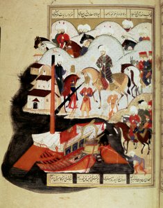 Oszmán Birodalom: „” III. Murád szultán (1574-1595) Konstantinápoly kikötője látogatása”” Kéziratos miniatűr ms. FY 1404 „” Sehinsahname”” (vagy Shahinshah-nameh vagy Shahinshah-nameh, Shahinshah nama, Shahinshah nameh) „” A királyok királyának története”” alkotó: Ottoman School