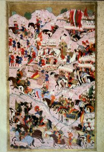 Oszmán Birodalom: „” Szolimán szultán (Szulejmán) A csodálatosat mondtam a mohácsi csatában 1526. 08. 29-én a Magyar Királyság II. Lajos király parancsnoksága alatt álló hadserege ellen”” Miniatűr a „Hunername”-ből Lokman, köt. 1 (H 1523, f. 256b) 1584 Top alkotó: Ottoman School