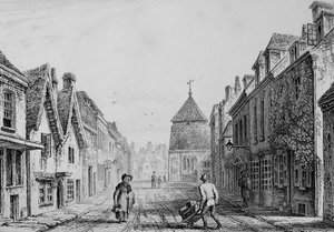 Cheesehill Street Winchester, 1830 körül (metszet)