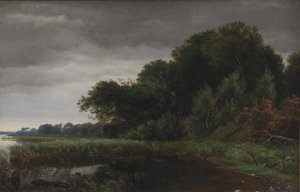 Derült idő egy eső után Gurre Sø-nél alkotó: P.C. Skovgaard
