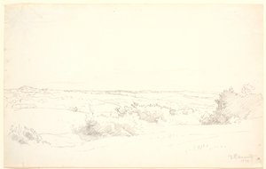 Kilátás a dombos tájra. alkotó: P.C. Skovgaard