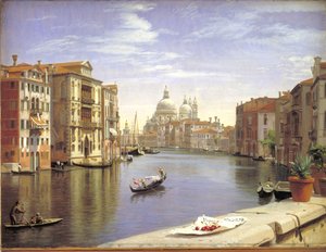 Kilátás a Canal Grandére, Velence. A háttérben S. Maria della Salute