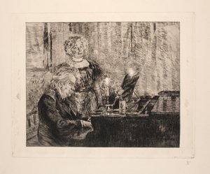 Edvard és Nina Grieg a zongoránál alkotó: Peder Severin Krøyer