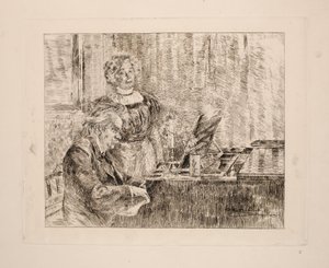 Edvard és Nina Grieg a zongoránál alkotó: Peder Severin Krøyer