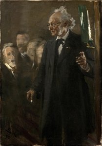 Japetus Steenstrup állattan professzor tart előadást alkotó: Peder Severin Krøyer